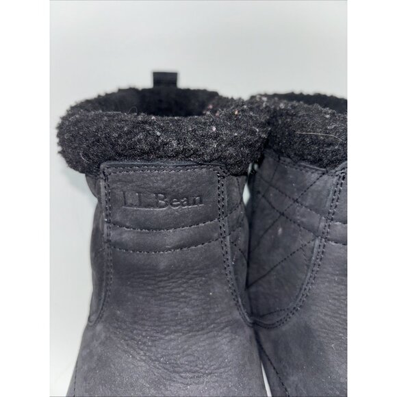 L.L. Bean TEK 2.5 Bethel Black Primaloft 200 omni heat Ankle Boots Womens 9wide - Picture 3 of 9